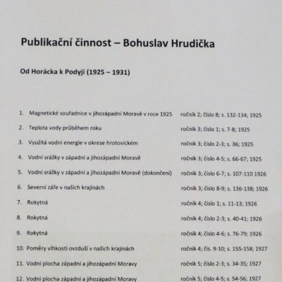 Seznam článků z časopisu Od Horácka k Podyjí